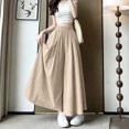 thumbnail image 2 of BLCHUNen Wide Leg Pants for Women Elastic High Waisted Flowy Pants Casual Loose Cooling Culottes Trousers Fashion,XL,Khaki, 2 of 5