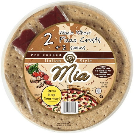 Mia 2pk Whole Wheat Pizza Crusts + Sauce