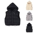 thumbnail image 5 of Atogsazn Children's Boys Winter Coat Puffer Sleeveless Hooded Jackets Zip Up Warm Tank Tops Clothes Black 11-12 Years, 5 of 5