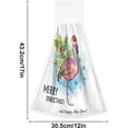 thumbnail image 3 of SKYSONIC 2 PCS Merry Christmas Tropical Flamingo Hand Towels with Hanging Loop for Bathroom and Kitchen, Hanging Band Towel - Kitchen Dish Cloth and Bathroom Hand Towels Set , 12"x17", 3 of 6