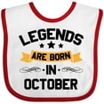 thumbnail image 3 of Inktastic Legends Are Born in October Boys or Girls Baby Bib, 3 of 4