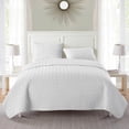 thumbnail image 2 of VCNY Home - Twin Quilt Set, 2-Piece Textured Basketweave Bedding Set, Dorm Essentials (Nina White, Twin), 2 of 4