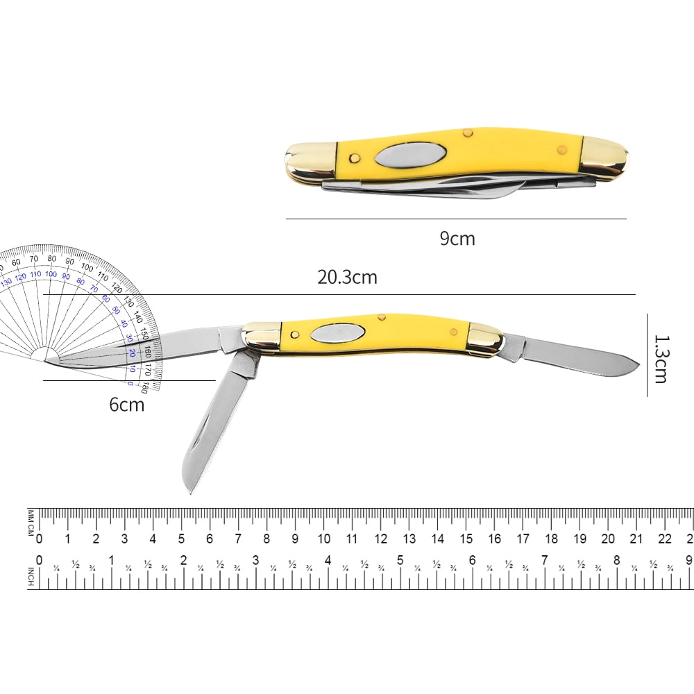 Advanced 3-Blade Copper Folding Knife - Outdoor Survival Essential, Top Gift for Enthusiasts