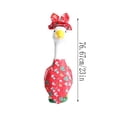 thumbnail image 3 of Porch Goose Christmas Outfit with Teal Holiday Print Headwrap and Wrapped Skirt Seasonal Outdoor Yard Decor Accessory for 19 To 23 Inch Statue Display, 3 of 7