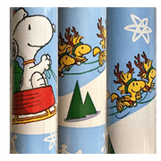 Peanuts Snoopy Xmas Wrapping Paper Cartoons Themed Gift Wrapper Made from Premium Paper for Kids Girls Teens Birthday Christmas Halloween Hanukkah Baby Showers Holiday Gift Cover(4 Rolls-80sq ft)