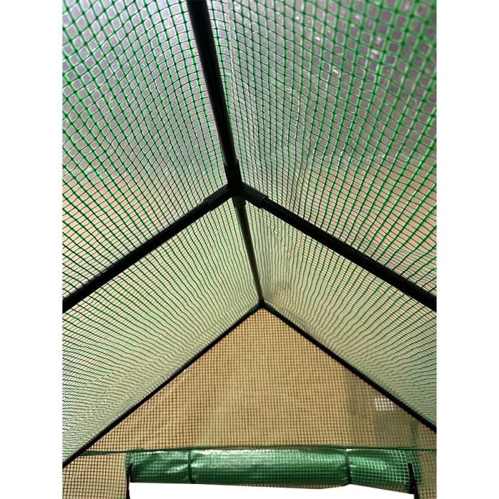 Garden Winds Custom Fit Replacement Cover Compatible with The Ohuhu 4.8' x 4.8' Portable Walk In Instant Pop Up Greenhouse Zipper Entry Door Mesh Side Windows - PE Fabric - Green