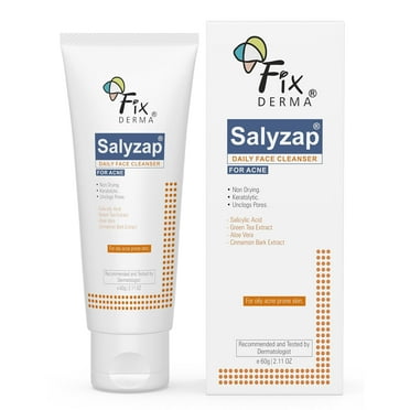 Fixderma 2% Salicylic Acid Face Wash for Oily Skin | Sulphate Free | Face Cleanser for Acne or Pimples | Acne Clearing Face Wash for Men & Women - 60 ML
