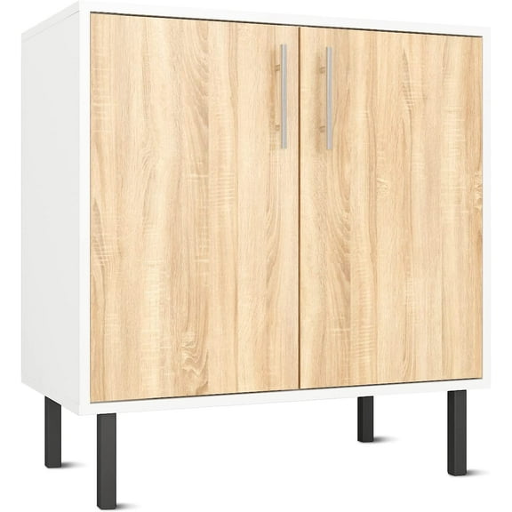 EconoHome Wood Buffet Cabinet for Living Room, Wooden Storage Sideboard with 2 Doors, This Credenza, Server or a TV Stand can be Used on The Kitchen, Dining Room, Bedroom, Entryway or Hallway