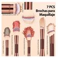 thumbnail image 2 of Set 7 Brochas Maquillaje Profesional Alto Nivel Lab.G, Color Marrón, 2 of 5