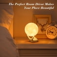 thumbnail image 4 of Moon Lamp-Home DÃ©cor, Brightness Control, LED Night Light, Bedroom, Living Room, Ceramic Hand Base, 3.5", 4 of 16