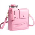 thumbnail image 1 of Bolso Bandolera Universal para , Portabotellas Portátil para Exteriores con Correa de Hombro Ajustable, Color Rosa., 1 of 5