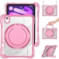 thumbnail image 1 of Case for iPad Mini 7 A17 Pro / Mini 6, iPad Mini 6th/7th Gen 2021 2024 8.3 Inch Shockproof Rugged Protective Cover with 360 Rotating Stand Pencil Holder Hand/Shoulder Strap Transparent Back, 1 of 6
