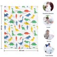 thumbnail image 4 of White Cartoon Dinosaurs Figures Pattern Blanket,Comfortable Soft Flannel Throw Blanket,All Season,Warm Lightweight Blankets for Sofa Bed Couch Living Room Chair,30"x40", 4 of 4