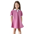 thumbnail image 1 of Robe d'Été Princesse pour Petite Fille Robe de Fête Ligne A Robe à Manches Courtes Col Robe Tutu pour Filles, 1 of 9