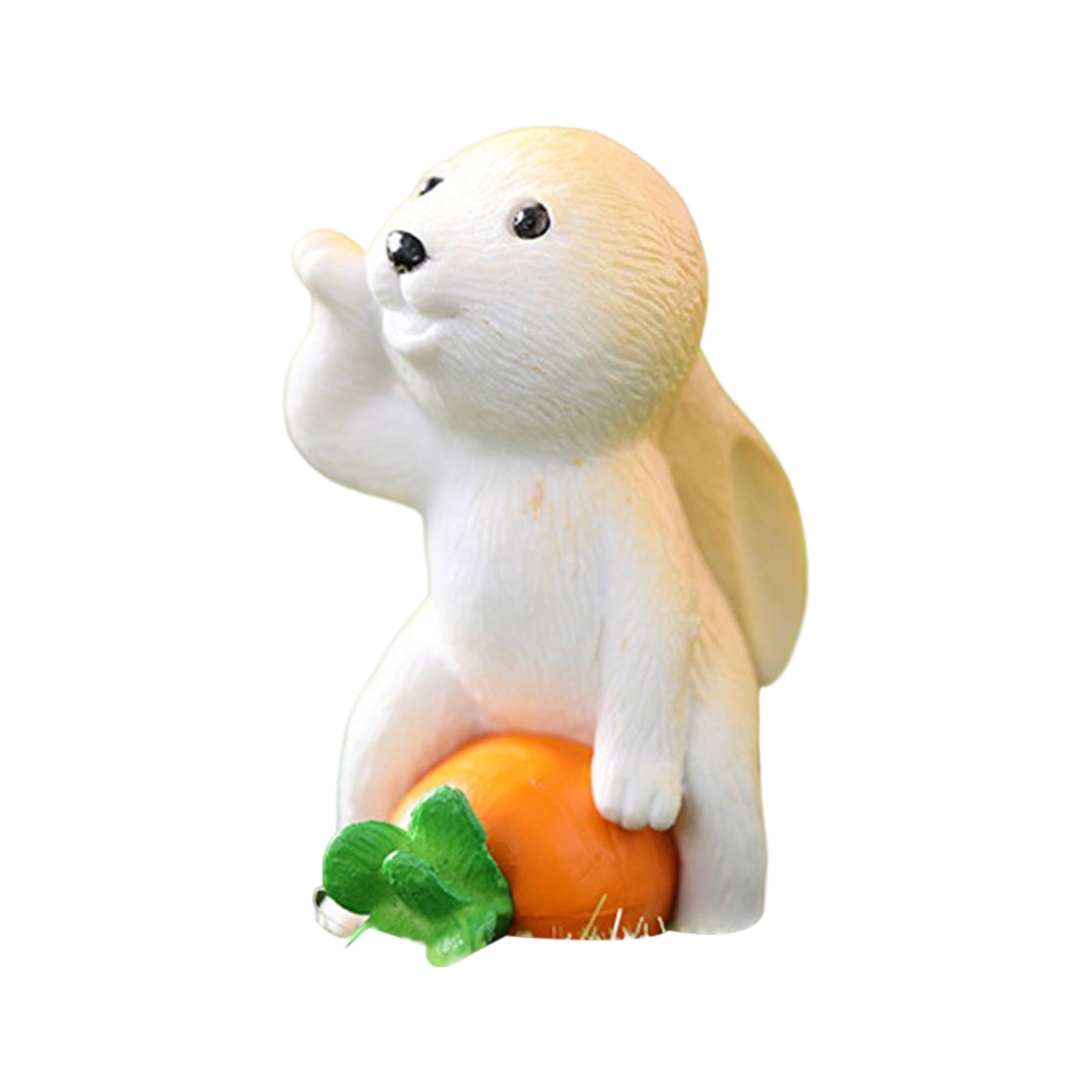Farfi Mini Rabbit Figurines Adorable Decorative Vivid Realistic DIY ...