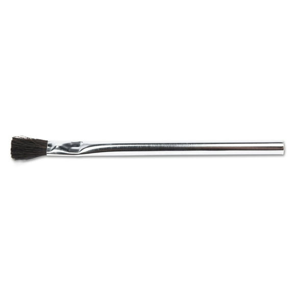 Eaglestar BW-180 Horsehair Tin Handle Acid Brush, 1/4" Thick, 3/8" Wide, Pack of 144