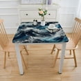 thumbnail image 3 of nygtbtfer Blue Abstract Geometric Color Blocks Table Cover,Fitted Tablecloth for Table Washable Elastic Stretch Patio Tablecloths,Oil Painting Modern Art Table Cloth for Cocktail Wedding, 3 of 7