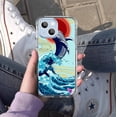 thumbnail image 5 of Sea Whale Case for iPhone 13 Mini ,Aesthetic Art Design Pattern TPU Shock Proof Cover Case, 5 of 5
