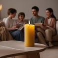 thumbnail image 3 of Candles MOSROAD, pilar de cera de abeja natural de 2 x 10 cm, 4 paquetes, 3 of 8