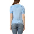 thumbnail image 3 of Allegra K Women's Pleated Collar Business Casual Top, 3 of 5