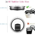thumbnail image 3 of 30 oz Tumbler Lids for Yeti, 2 Pcs Replacement Magnetic Spill-Resistant Yeti Tumbler, 14 Mug and 35oz Straw with Slider Switch, BPA Free, 3 of 4