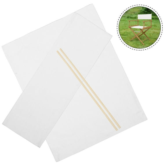 KALLORY Folding Chair Canvas Seat Replacement for Camping Movie Chairs White Breathable Mesh Fabric 1 Set