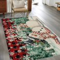 thumbnail image 3 of Red Plaid Snowman Christmas Area Rug 3x5 Washable Rug Non Slip Xmas Tree Rustic Snowflake Large Area Rug Indoor Floor Carpet for Entryway Bedroom Kitchen Living Room Home Office Dining Room Nursery, 3 of 8