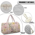 thumbnail image 7 of Garronmavis Cute Cat Print Large Quilted Duffle Bag for Women, Lightweight Weekender Travel Overnight Gym Dance Carry On Tote Bag with Luggage Sleeve, 7 of 7