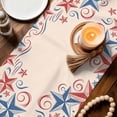 thumbnail image 3 of American Star Table Runner 70 Inches, Blue Red Patriotic 4th of July Classic Tan Bed Runner Dresser Scarves Tabletop for Indoor Outdoor Parties/Ceremony/Banquet, 13" x 70", 3 of 9