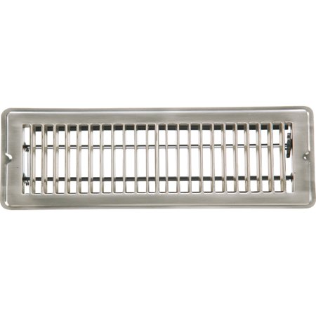 

Home Impressions 2-1/4 In. x 12 In. Satin Nickel Steel Floor Register