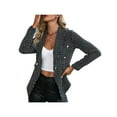 thumbnail image 2 of Veste de Complet à Carreaux pour Femme, Blazer à Col Rabattu, Blazer à Carreaux à Double Boutonnage, 2 of 6