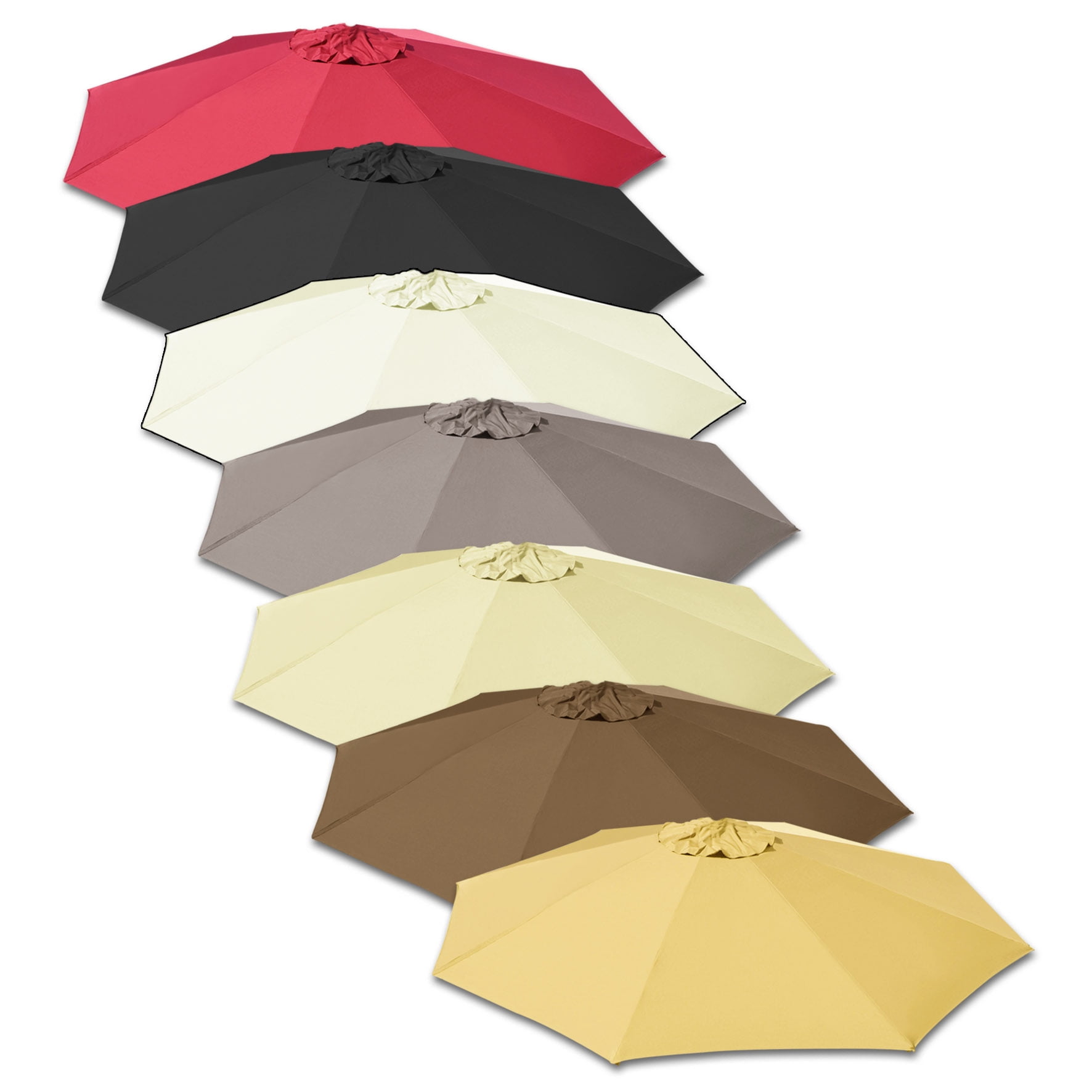 Sunny 9ft- 8rib Umbrella Top Cover Canopy Patio Replacement Canopy Outdoor (Beige)