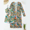 thumbnail image 4 of Women's 3-Piece Bikini Set with Long Sleeve Cover Up S-XL, 4 of 7