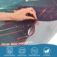 thumbnail image 3 of Yayeee Kitchen Curtains Tier Pair Light Filtering 27"x36" Rod Pocket Short Cafe Window Panel, Astronaut and Sky, 3 of 7