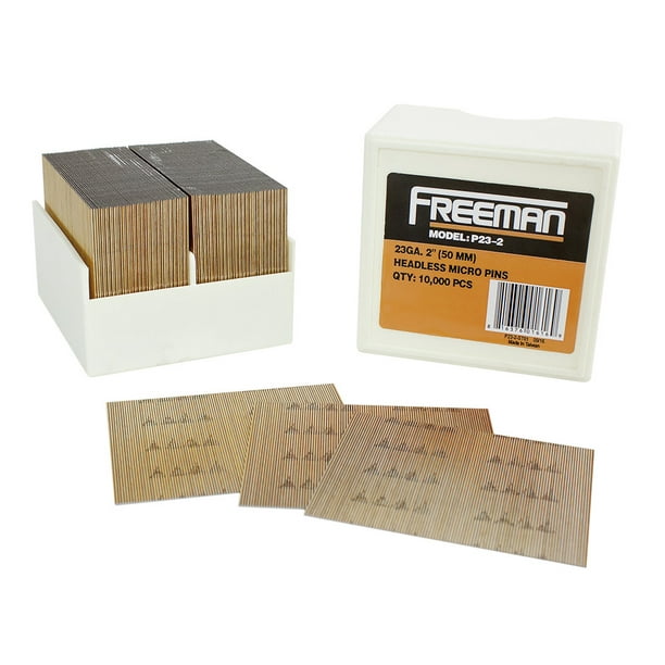 Freeman P23 2 23 Gauge Glue Collated 2 Pin Nails 10 000 Count