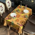 thumbnail image 6 of Happy Thanksgiving Turkey Fall Leaves Pumpkin Rectangle Tablecloth 60"x102",Waterproof Polyester Rectangle Table Cloth, Wipeable Spillproof Polyester Tablecloth for Dining, Camping, Indoor and Outdoor, 6 of 6