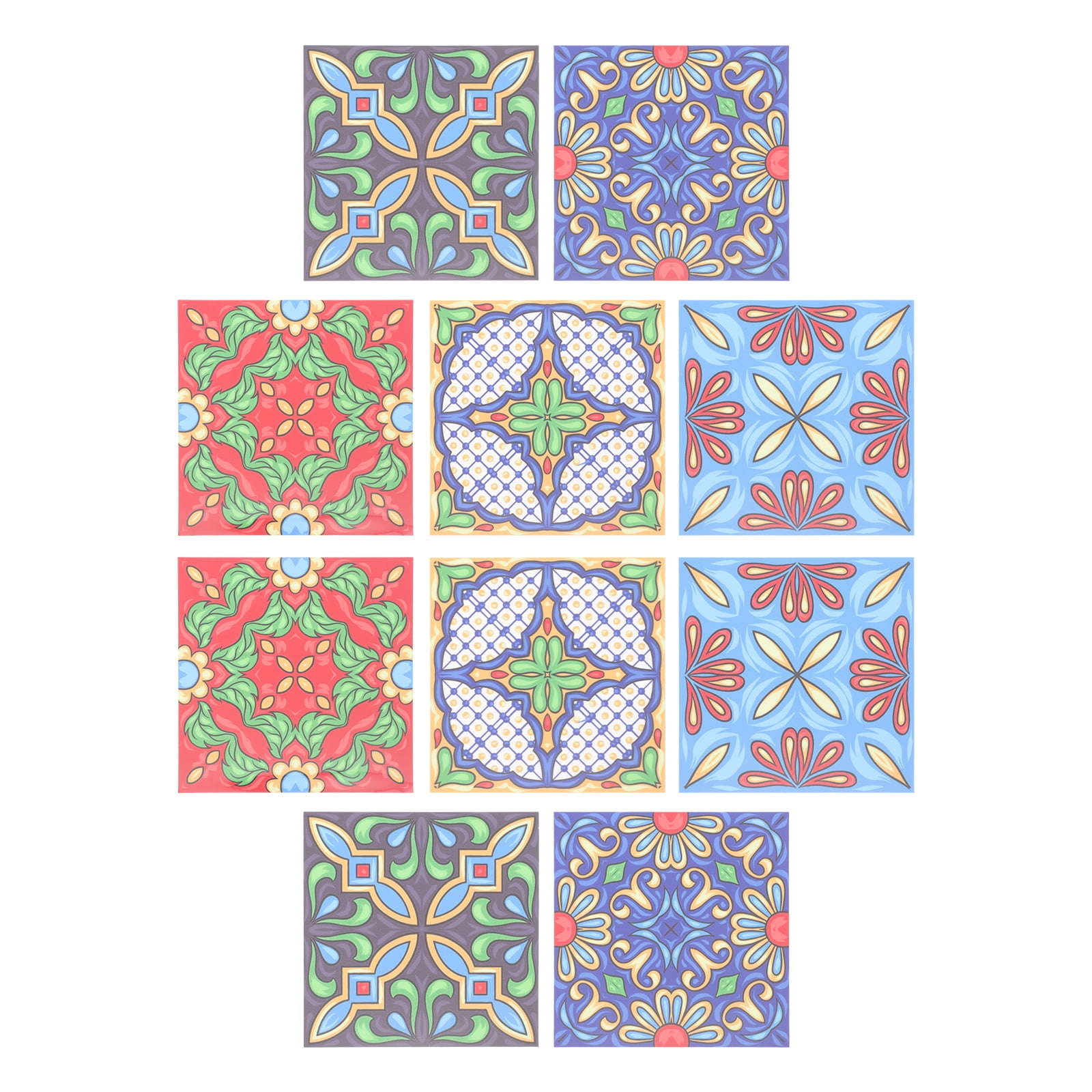 Tile Sticker Wall Stickers Mosaic Stick Wallpaper Kitchen Backsplash Decorative 3D Decals  Peel Floor Brick Marble Proof