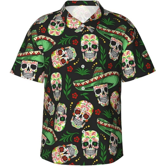 Mens Casual Hawaiian Shirts Short Sleeve Button Down Beach Shirts Shirts