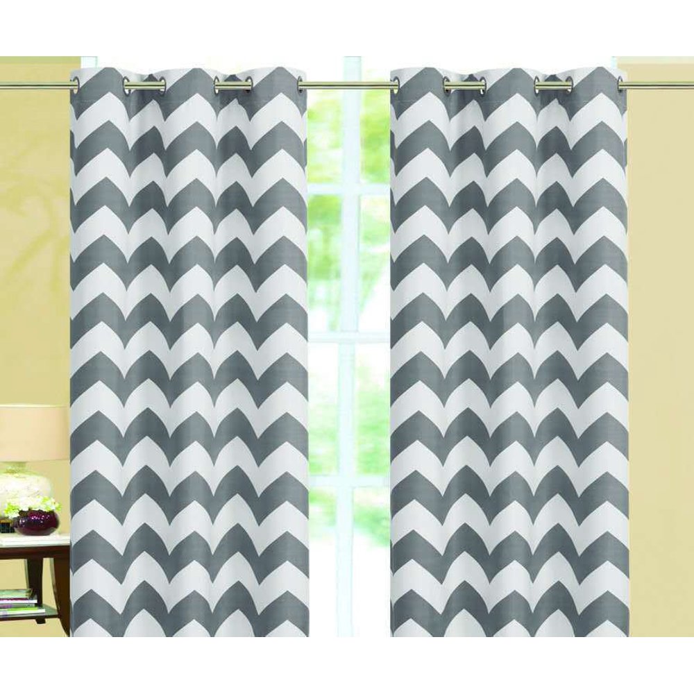 Chevron Insulated 100 Thermal Blackout Grommet Window Curtain 108