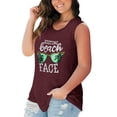 thumbnail image 3 of Anbech Women Beach Tank Top Cute Graphic Racerback Casual Sleeveless Vacation Plus Size Shirts Top, 3 of 6