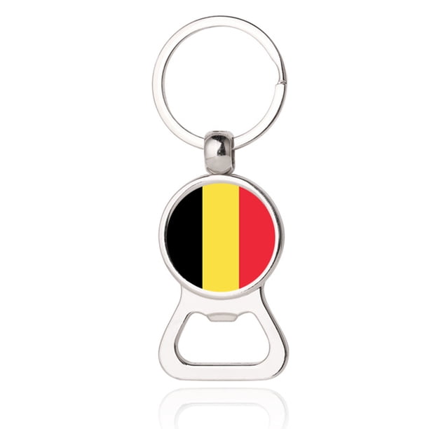 Cateissary Abrebotellas llavero portátil al aire libre decorativo nacional llavero cartera llavero temático colgante extraíble Almacenamiento y organización del hogar Bélgica Cateissary HA073844-02