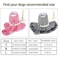 thumbnail image 5 of Small Dog Dress with Leash Set Adjustable Dog Harness Dress with D Ring,L,Black, 5 of 6