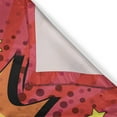 thumbnail image 3 of Ambesonne Pop Art Kitchen Curtains, Retro Pow Sign Comic Book, 55"x36", Dark Pink Earth Yellow, 3 of 3