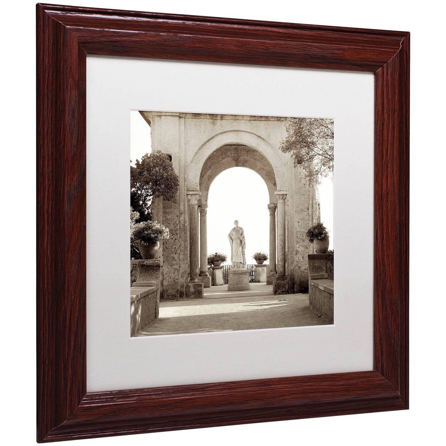 Trademark Fine Art "Giardini Italiano VIII" Canvas Art by Alan Blaustein, White Matte, Wood Frame