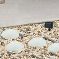thumbnail image 3 of Set of 4 Solar Garden Lights, Waterproof Plastic Pebble-Shaped Rock Lights, Cool White, 3 of 5