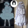 thumbnail image 4 of ALIEN STAGE Young Sua Peluca de disfraz de cosplay Pijamas infantiles Fiesta de Halloween Mujer Linda Peluca verde con degradado en capas negras, 4 of 5