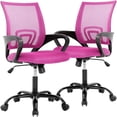 thumbnail image 1 of Ergonomic Cheap Desk Mesh Computer Lumbar Support Modern Executive Adjustable Comfortable Mid Back Task Rolling Swivel Chair for Home Pack  Orange, 1 of 2
