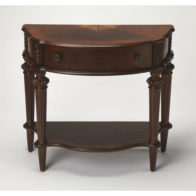 Halifax 34" 1-Drawer Wood Console Table - Cherry Brown