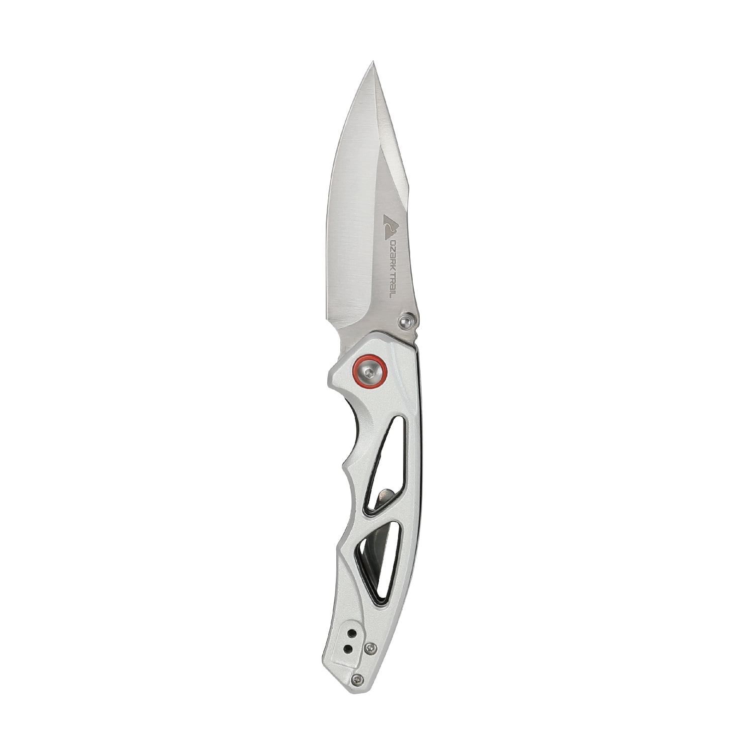 Ozark Trail 7.5-Inch Ball Bearing Folding Knife with Aluminum Handle and Stainless Steel Blade
