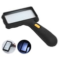 thumbnail image 2 of Loupe Rectangulaire, Loupe Facilement Placé 2 LEDs pour la Lecture de Bijoux, 2 of 8